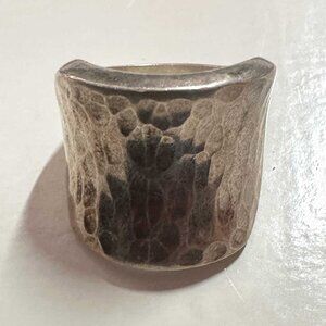 Vintage Mexico .925 Sterling Silver Modernist Brutalist Ring - Size 6.5